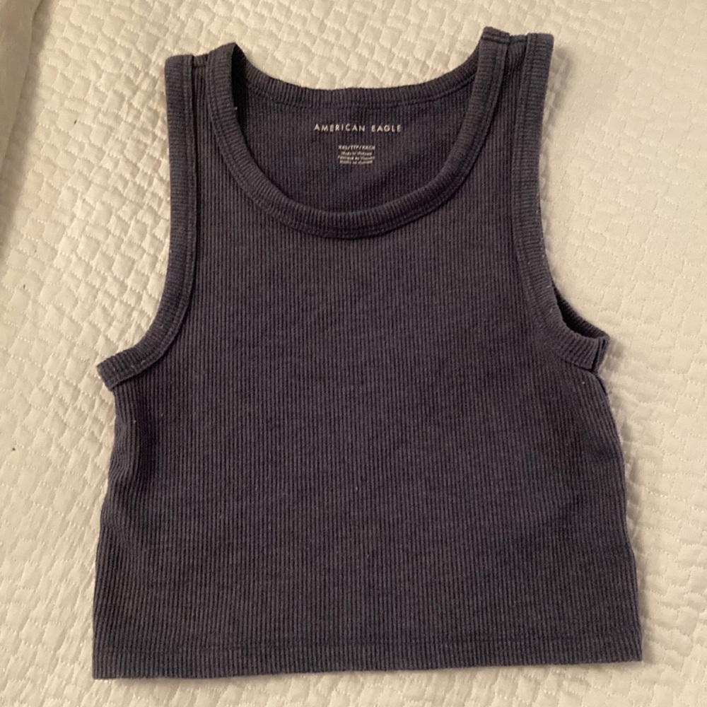 American Eagle cropped blue tank size xxs